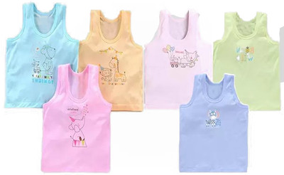 Cavendres Vest For Baby Boys & Baby Girls Pure Cotton(Multicolor, Pack of 6)