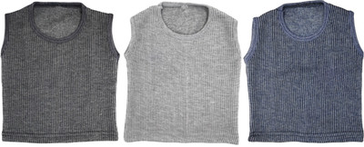 Tangy Vest For Baby Boys & Baby Girls Cotton Blend(Multicolor, Pack of 3)