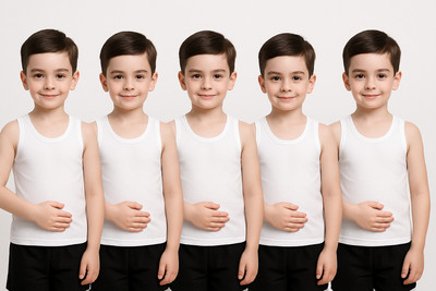 NOVICE Vest For Baby Boys & Baby Girls Cotton(White, Pack of 5)