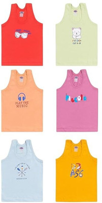 NTA Vest For Boys & Girls Pure Cotton(Multicolor, Pack of 6)