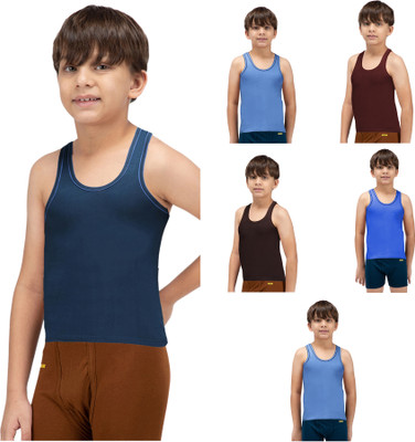 AMUL COMFY Vest For Boys Pure Cotton(Multicolor, Pack of 6)
