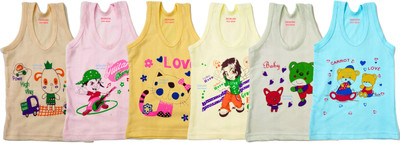 HouseOfCommon Vest For Baby Boys & Baby Girls Pure Cotton(Multicolor, Pack of 6)