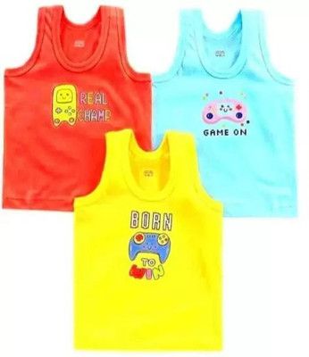 Cavendres Vest For Baby Boys & Baby Girls Pure Cotton(Multicolor, Pack of 3)