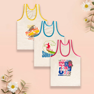 PrettyCat Vest For Baby Boys & Baby Girls Cotton(Multicolor, Pack of 3)