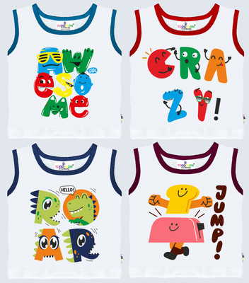 Kwitchy Vest For Baby Boys & Baby Girls Cotton(Multicolor, Pack of 4)