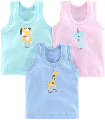 TWINKLE CRAFT Vest For Boys & Girls Pure Cotton(Multicolor, Pack of 3)