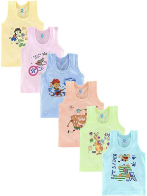 NTA Vest For Baby Boys & Baby Girls Cotton(Multicolor, Pack of 6)