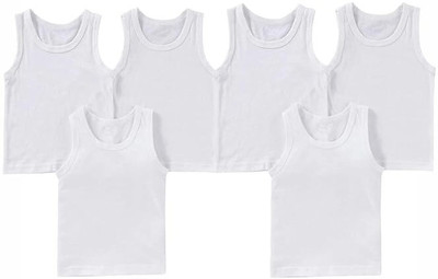 sapna Vest For Baby Boys & Baby Girls Cotton(White, Pack of 6)