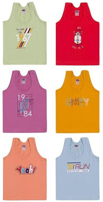 NTA Vest For Boys & Girls Pure Cotton(Multicolor, Pack of 6)