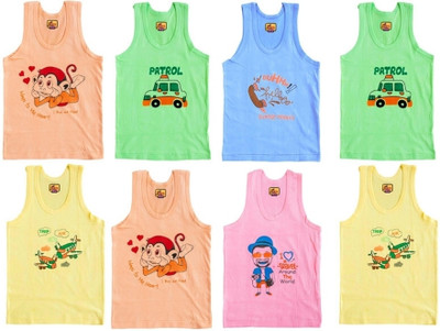 Renox Vest For Boys Cotton(Multicolor, Pack of 8)