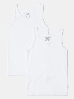JOCKEY Vest For Boys Pure Cotton(White, Pack of 2)