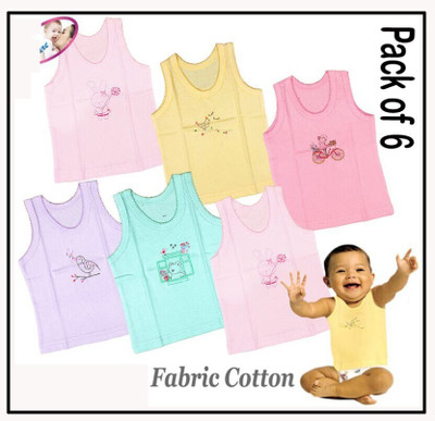 Vidhika Vest For Boys & Girls Pure Cotton(Multicolor, Pack of 6)