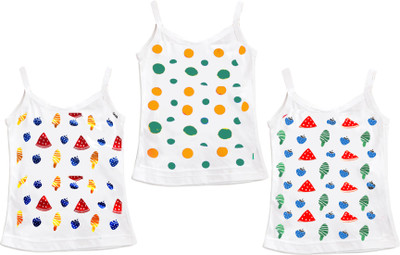 RK B WEAR Vest For Baby Girls Pure Cotton(Multicolor, Pack of 3)