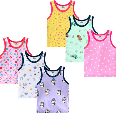 KidBee Vest For Baby Boys Cotton(Multicolor, Pack of 6)