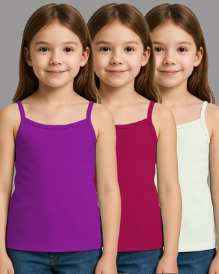 Aamarsh Camisole For Baby Girls(Multicolor, Pack of 3)