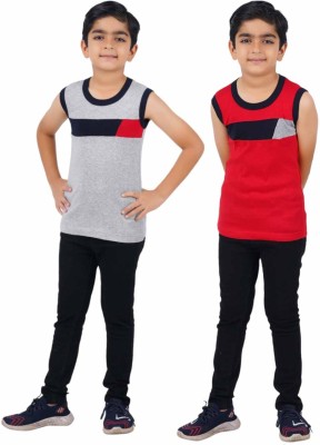 METRO STITCH Vest For Boys Cotton(Multicolor, Pack of 2)