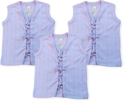 Mybub Vest For Baby Boys & Baby Girls Pure Cotton(Blue, Pack of 3)