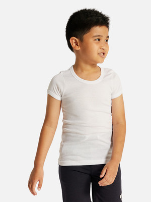 JUNIORS by Babyshop Vest For Boys Cotton Blend(White, Pack of 3)