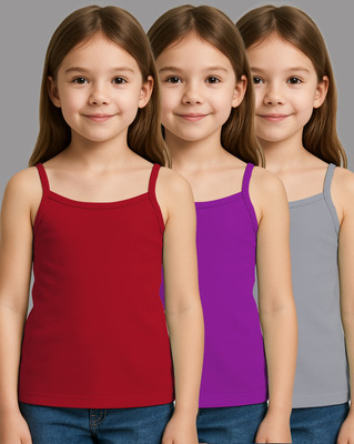 Beach Curve Camisole For Baby Girls(Multicolor, Pack of 3)