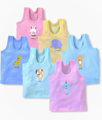 NTA Vest For Baby Boys & Baby Girls Cotton(Multicolor, Pack of 6)