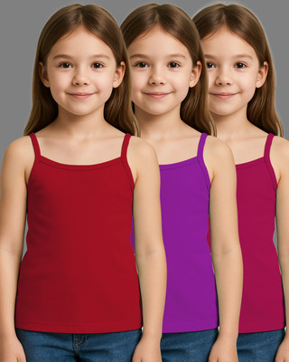 Aamarsh Camisole For Baby Girls(Multicolor, Pack of 3)