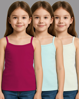 Samvar Camisole For Baby Girls(Multicolor, Pack of 3)