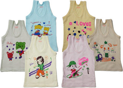 TWINKLE CRAFT Vest For Baby Boys & Baby Girls Pure Cotton(Multicolor, Pack of 3)