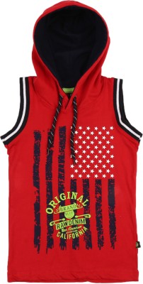 V-MART Vest For Boys Cotton(Red, Pack of 1)