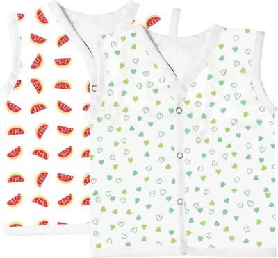 Mom's Home Vest For Baby Boys & Baby Girls Organic Cotton Blend(White, Pack of 2)