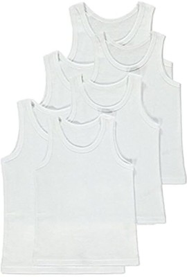 Desnuda Vest For Boys & Girls Cotton(White, Pack of 6)