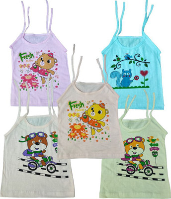 Chinmay Kids Vest For Baby Boys & Baby Girls Cotton(Multicolor, Pack of 5)