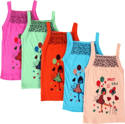 AMISIA Vest For Boys & Girls Hosiery, Cotton Blend, Organic Cotton Blend, Cotton(Multicolor, Pack of 5)