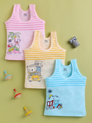 Feel It Vest For Baby Boys Pure Cotton(Multicolor, Pack of 3)