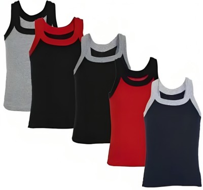 CRICLE Vest For Boys Pure Cotton(Multicolor, Pack of 5)