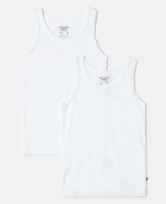 JOCKEY Vest For Boys Pure Cotton(White, Pack of 2)
