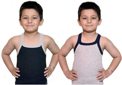 Aivira Vest For Boys Cotton Blend(Multicolor, Pack of 2)