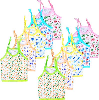 Fassify Vest For Baby Boys & Baby Girls Cotton(Multicolor, Pack of 10)