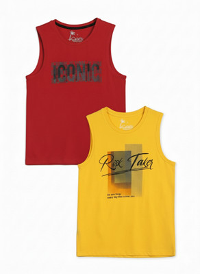 Alan Jones Vest For Boys Pure Cotton(Multicolor, Pack of 2)