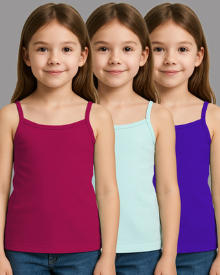 Aamarsh Camisole For Baby Girls(Multicolor, Pack of 3)