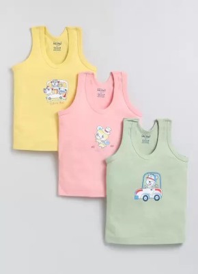 Cavendres Vest For Baby Boys & Baby Girls Pure Cotton(Multicolor, Pack of 3)