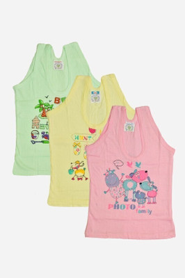 HouseOfCommon Vest For Baby Boys & Baby Girls Cotton(Multicolor, Pack of 3)