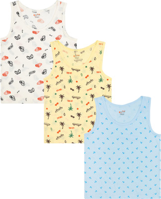 BodyCare Vest For Baby Boys Cotton Blend(Multicolor, Pack of 3)