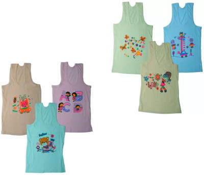 DOOZIE LOVEPLUS Vest For Baby Boys & Baby Girls Cotton(Multicolor, Pack of 6)