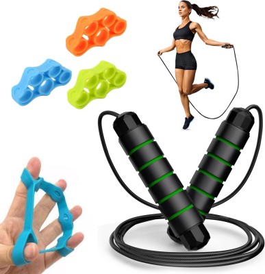 Manogyam Fitness Combo Of D-Cut Rope with Finger Exerciser for Hand & Body Workout Home Gym Kit