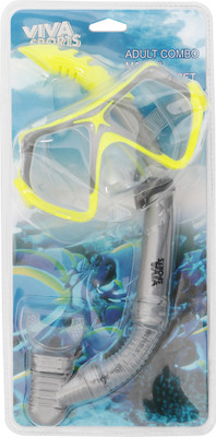VIVA SWIMMING DS-20 Diving Set-Silicone Goggle + Mask for Snorkeling, Swimming & Scuba Diving Swimming Kit