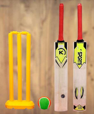 Hyper Combo Kids Cricket Bat with Plastic Wicket Set & 2 Tennis Ball for Kids (Size 2) Cricket Kit