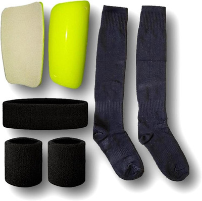 Sterling Football Player's Combo Set: Shin Guard, Socks, Headband & Wristband Football Kit