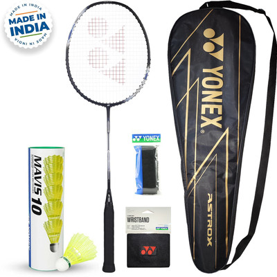 YONEX Astrox Attack 9 Badminton Kit - (1 Racquet, 6 Shuttle, 1 Wrist Band, 1 Grip) Badminton Kit