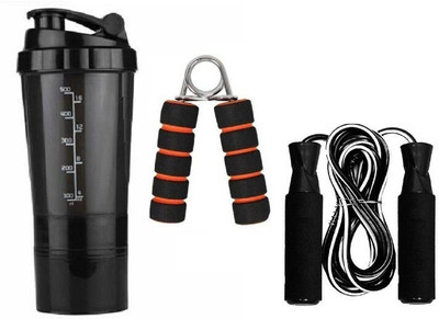 VATSMART HOME GYM EQUIPMENT COMBO OF SHAKER WITH FOAM HAND GRIP AND SKIPPING ROPE Fitness Accessory Kit Kit