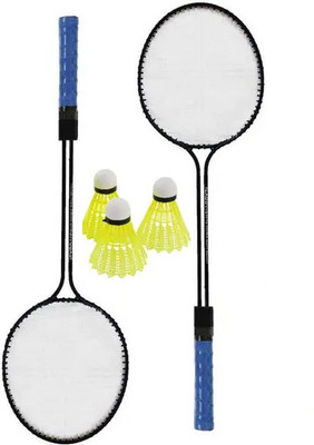 HL Sports 2 PC Double Shaft racket with 3 Shuttle cock Badminton Kit